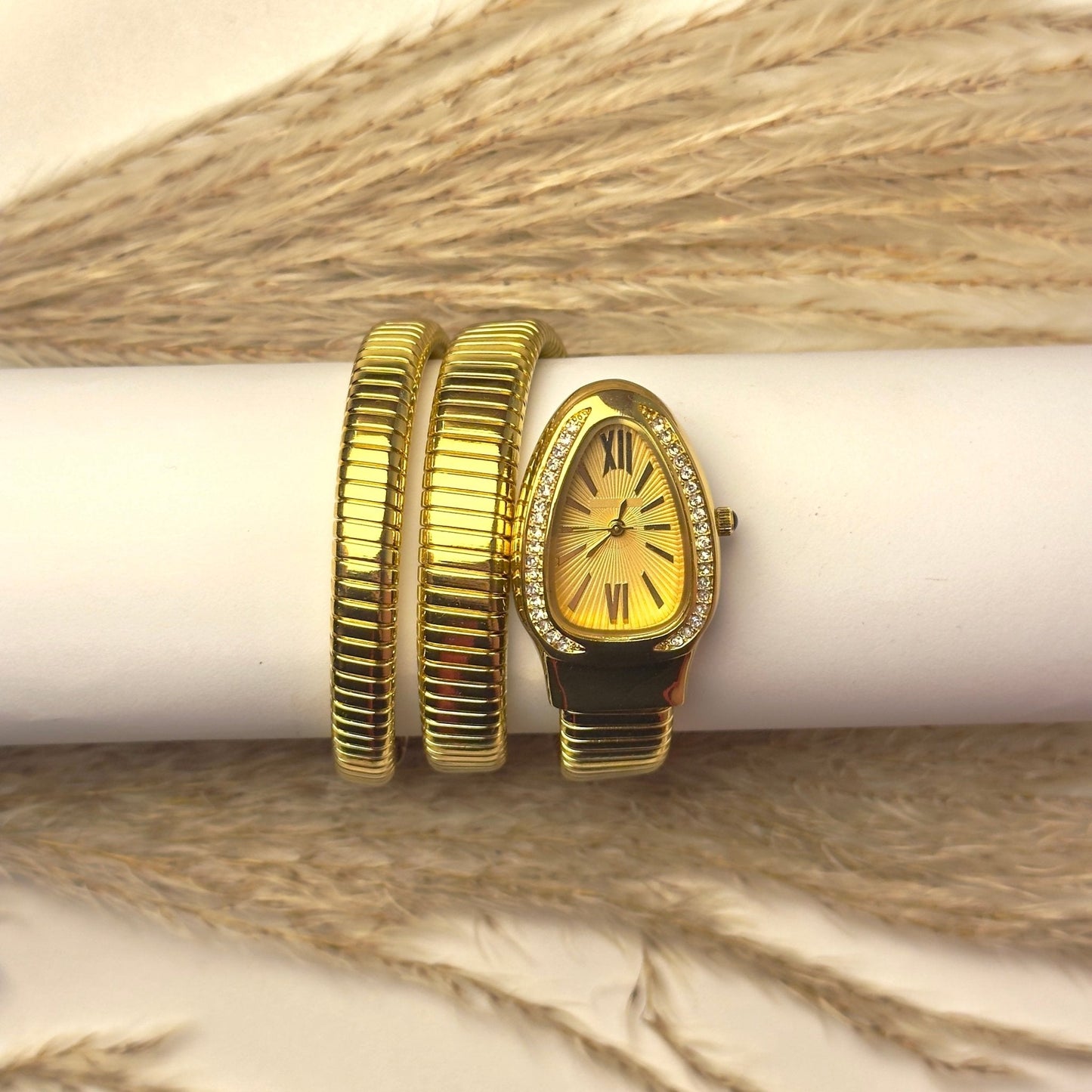 Serpenti Golden Dial Watch