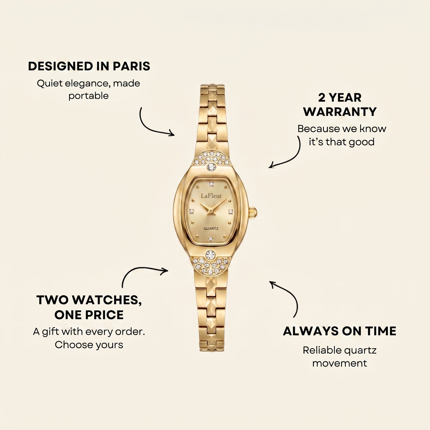 Trocadéro Watch Gold