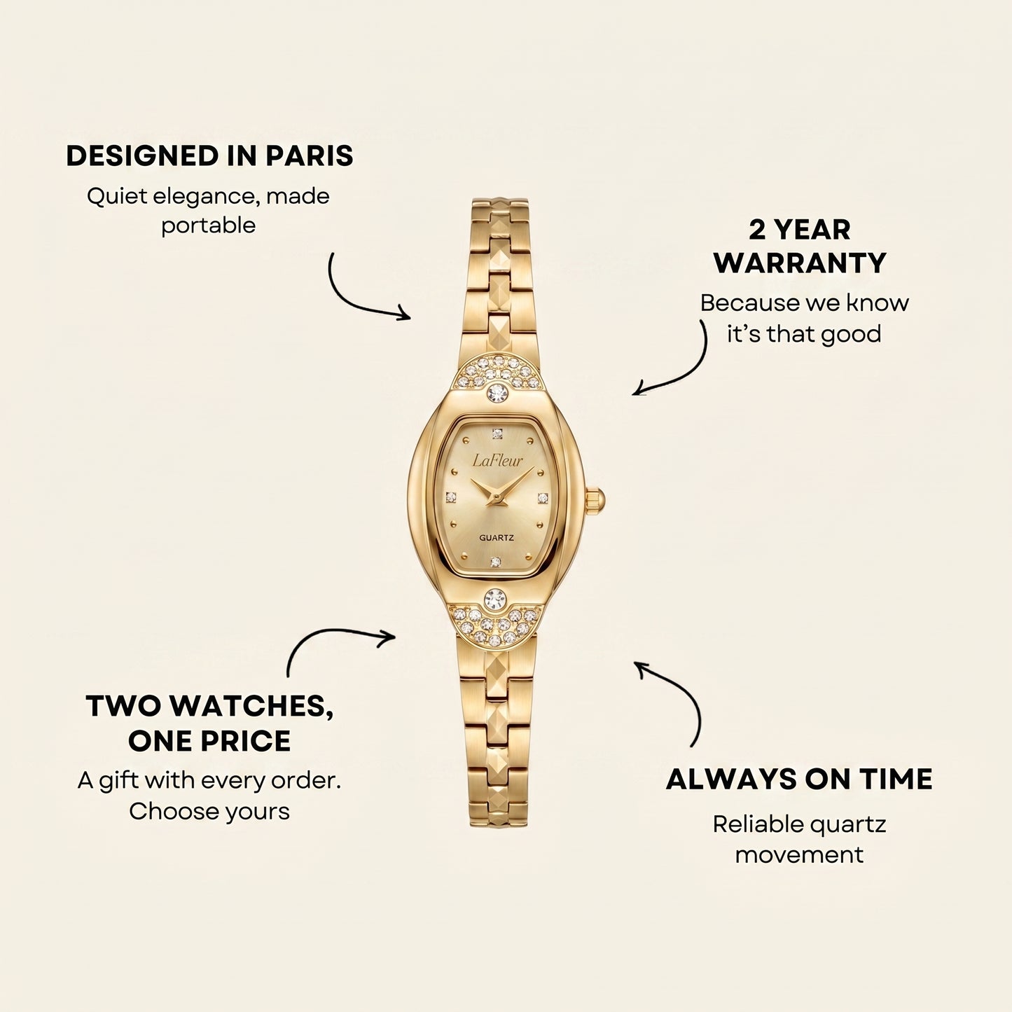Trocadéro Watch Gold