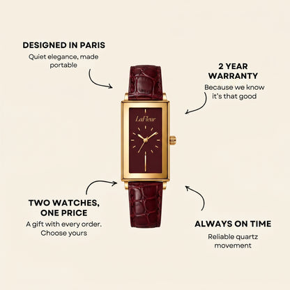Montaigne Watch Burgundy