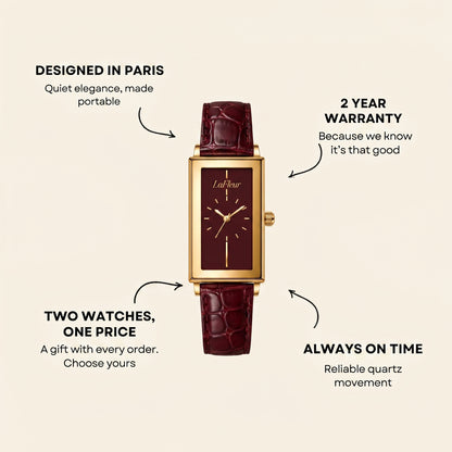 Montaigne Watch Burgundy