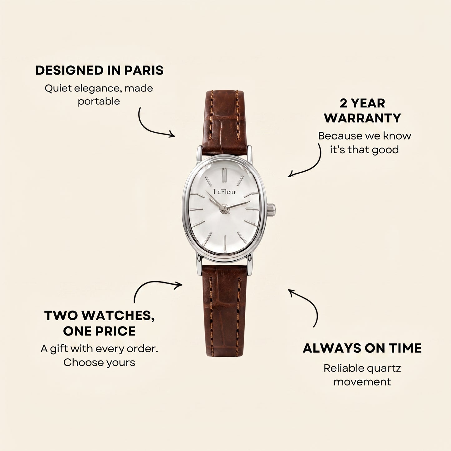 Madeleine Watch Cognac
