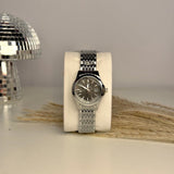 Gold-Toned Rectangular Ur with Black Strap
